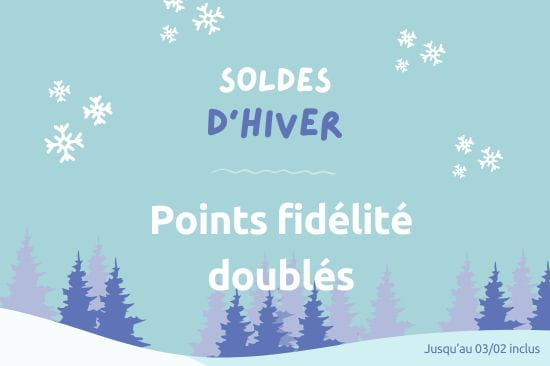Points fidélité doublés pour les soldes d'hiver